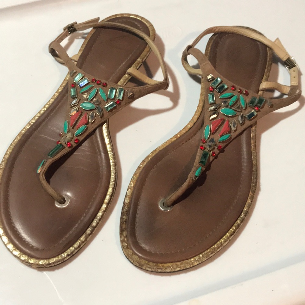 Brian Atwood Jewel Thong Sandal